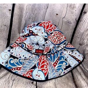 Vera Bradley Seaside Beach Reversible Floral Print Cotton Bucket Hat Travel